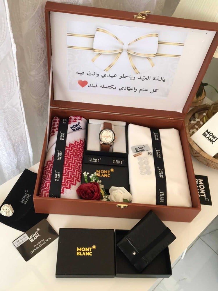 هدايا رجالية جاهزة - طقم ماركة مونت بلانك