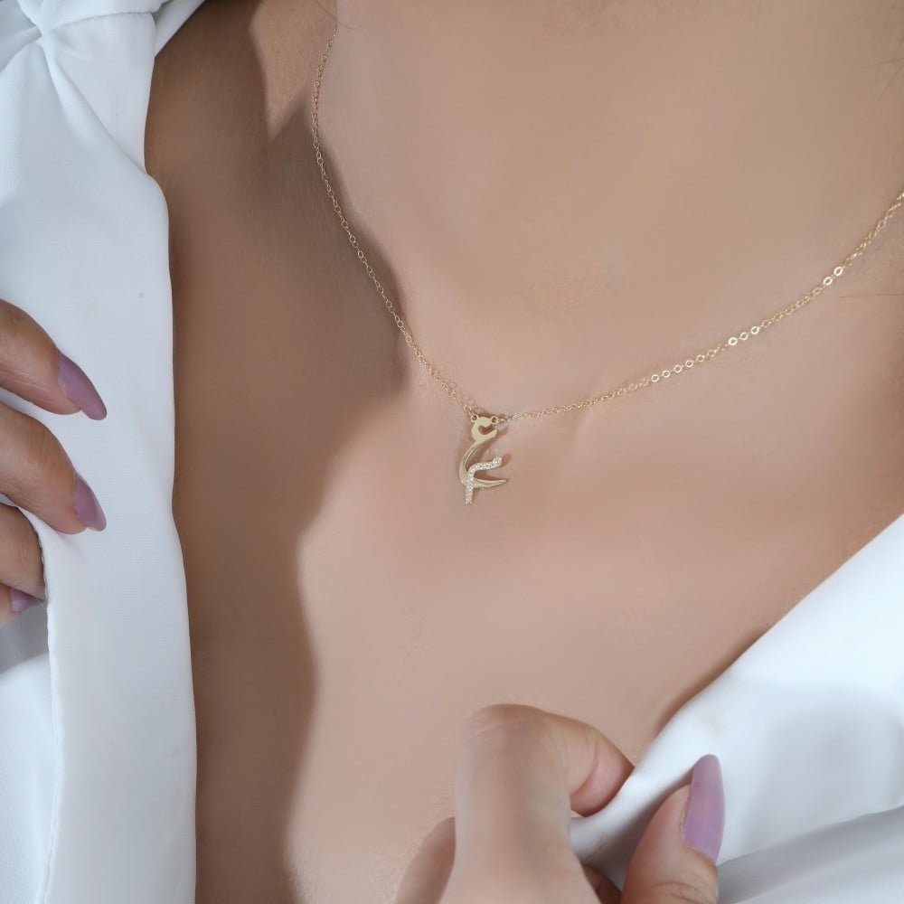 سلس حرفين مطلي ذهب عيار 21
